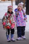 Sarah Jessica Parker's twins Tabitha and Marion enjoy a snowday
