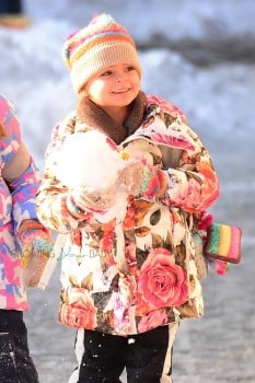 Sarah Jessica Parker's twins Tabitha and Marion enjoy a snowday in NYC