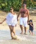 Simon Cowell and Lauren Silverman stroll with son Eric in Barbados