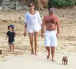 Simon Cowell and Lauren Silverman stroll with son Eric in Barbados