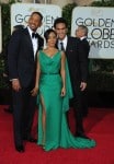 Will Smith and wife Jada with son Trey at the 73rd Annual Golden Globes Awards