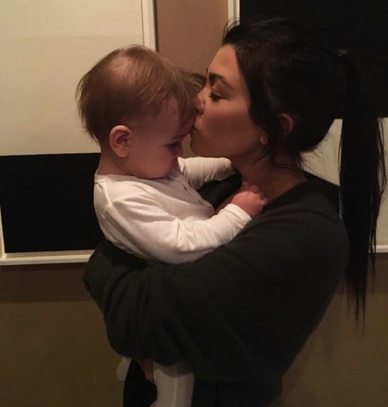 kourtney Kardashian shares a photo of her and her son Reign at midnight