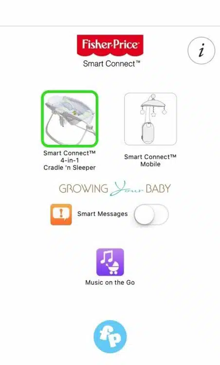 Fisher-Price's Smart Connect Rock n Play Sleeper - app