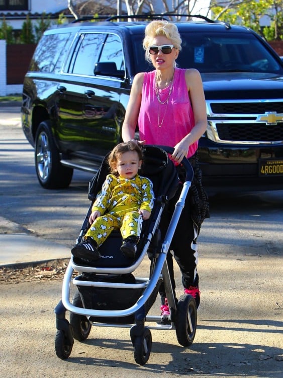 Gwen Stefani and son Apollo at Zuma's Soccer Practice