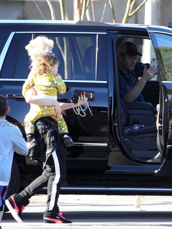 Gwen Stefani and son Apollo at Zuma's Soccer Practice with Blake Shelton