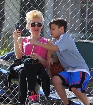 Gwen Stefani and son Kingston at Zuma's Soccer Practice