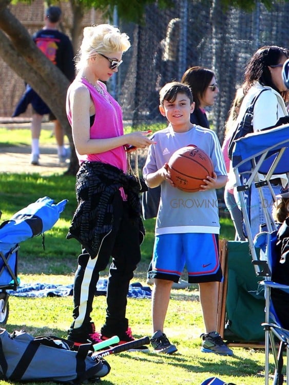 Gwen Stefani with son Kingston at Zuma's Soccer Practice in LA