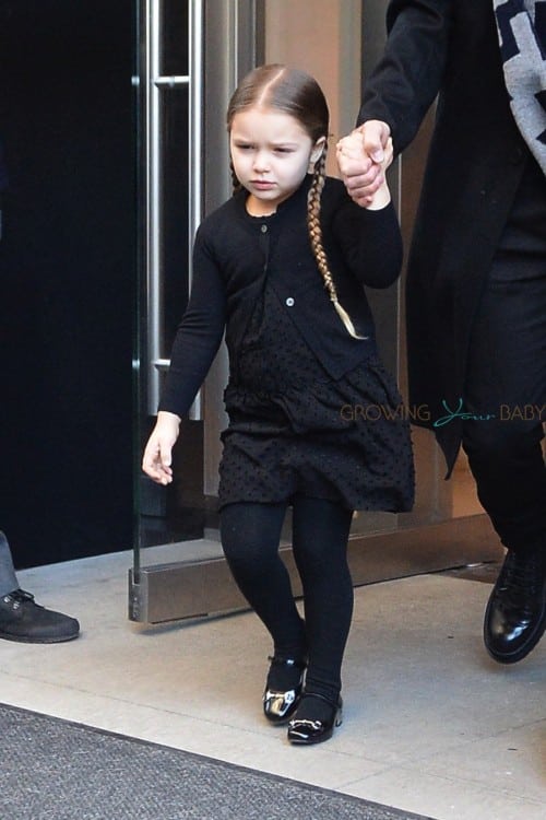 Harper Beckham leaving her manhattan hotel