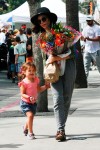 Jenna Dewan spends the day at the farmers market with her daughter Everly Tatum