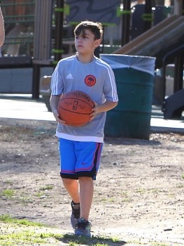 Kingston Rossdale at his Brother's soccer game