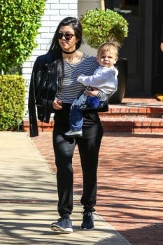 Kourtney Kardashian and Reign Disick leave a playdate