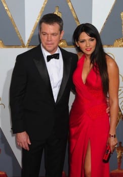 Matt and Luciana Damon at the 88th Annual Academy Awards