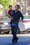 Olivier Martinez takes his son Maceo shopping at Bristol Farms