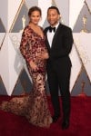 Pregnant Chrissy Teigen and John Legend at the 88th Annual Academy Awards