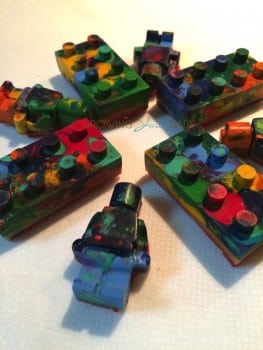 Recycled Crayon craft - LEGO men