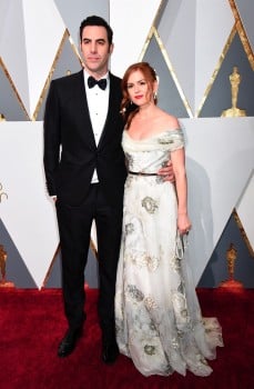 Sacha Baron Cohen and Isla Fisher  at the 88th Annual Academy Awards