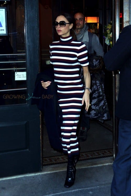 Victoria Beckham leaving Balthazar after lunch in New York City, New York.
