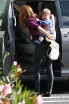 Isla Fisher at the market with son Montgomery Cohen