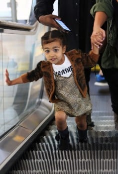 North West heads to a birthday party in LA