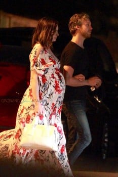 Pregnant Anne Hathaway and Adam Shulman enjoy a date night at Lucques