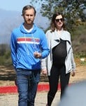 Pregnant Anne Hathaway hikes in Runyon Canyon, CA with husband Adam Shulman