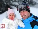 Prince William with Princess Charlotte March 2016