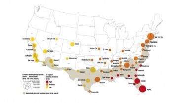 US Cities projected to be affected by Zika Virus