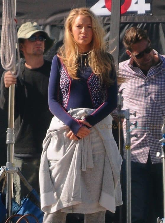 Blake Lively filming extra scenes for 'The Shallows' on the beach in Los Angeles, California on April 12, 2016