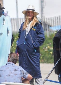 Blake Lively filming extra scenes for 'The Shallows' on the beach in Los Angeles, California on April 12, 2016