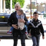 Gwen Stefani leaves church with her kids Kingston & Apollo Rossdale