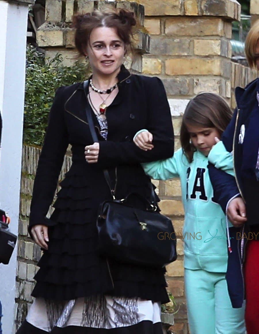 Helena Bonham Carter Strolls In London With Her Daughter Nell.