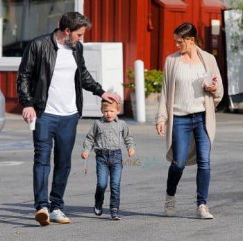 Jennifer Garner and Ben Affleck at the Farmers Market with son Sam