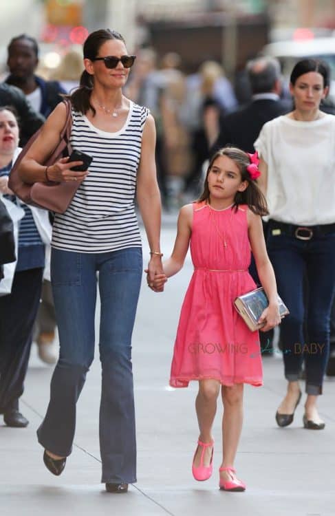 Katie Holmes & Suri Cruise Out in the City on Suri's Birthday