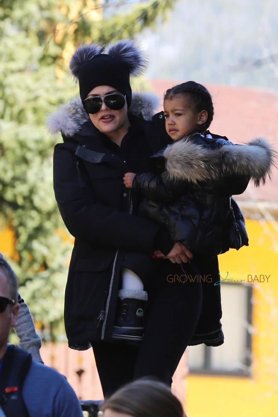 Khloe Kardashian in Vali Colorado with niece North West - Growing Your Baby