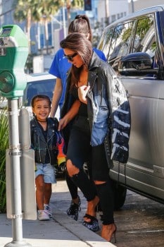 Kim Kardashian and daughter North at LACMA
