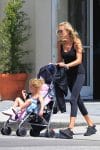 Petra Eccleston Stunt with her daughter Lavinia out in LA