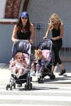 Petra Ecclestone Stunt and Tamara Ecclestone out in LA with their daughters Lavinia and Sophia
