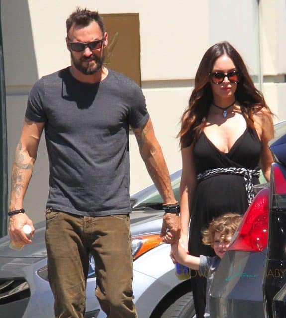 Pregnant Megan Fox and Brian Austin Green at the market