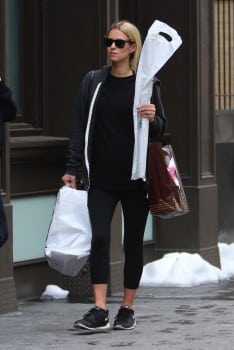 Pregnant  Nicky Hilton keeps it comfy running errands in Soho
