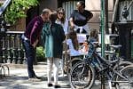 Sarah Jessica Parker helps her twins Tabitha and Marion at their lemonade stand