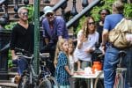 Sarah Jessica Parker helps her twins Tabitha and Marion at their lemonade stand
