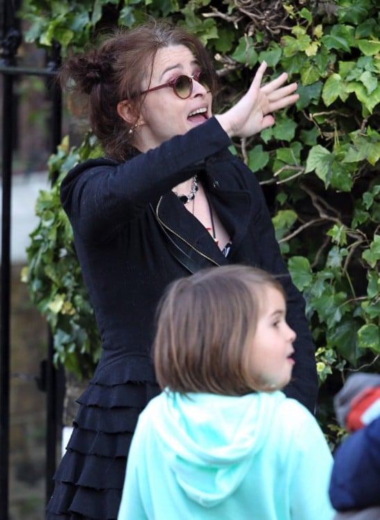 helena bonham carter on the set of Five Seconds Of Silence