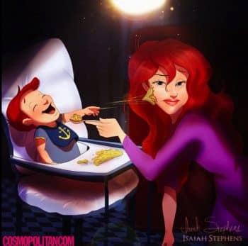 Ariel imagined as a mom