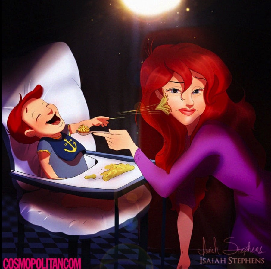 Ariel imagined as a mom
