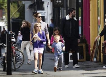 Ben Affleck and Jennifer Garner out in London with their kids Seraphina, Violet and Sam