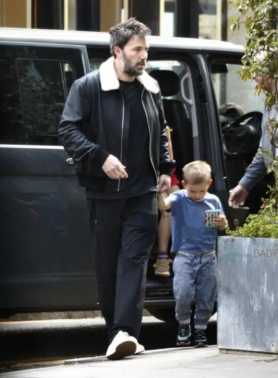 Ben Affleck and son Sam out in London