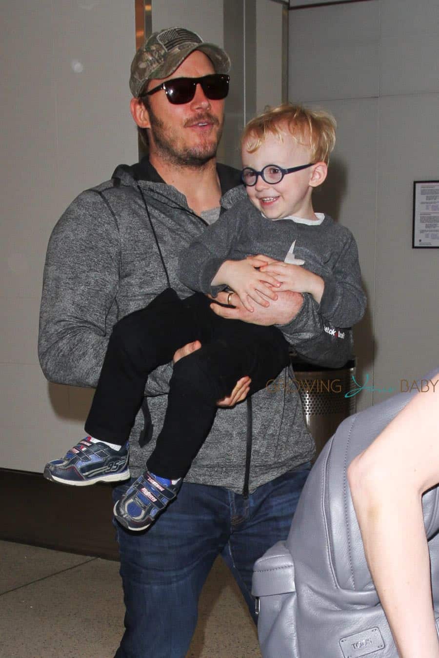 Chris Pratt and Son Jack Depart LAX Airport - Growing Your Baby