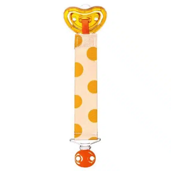 Image of recalled m Designer pacifier and clip