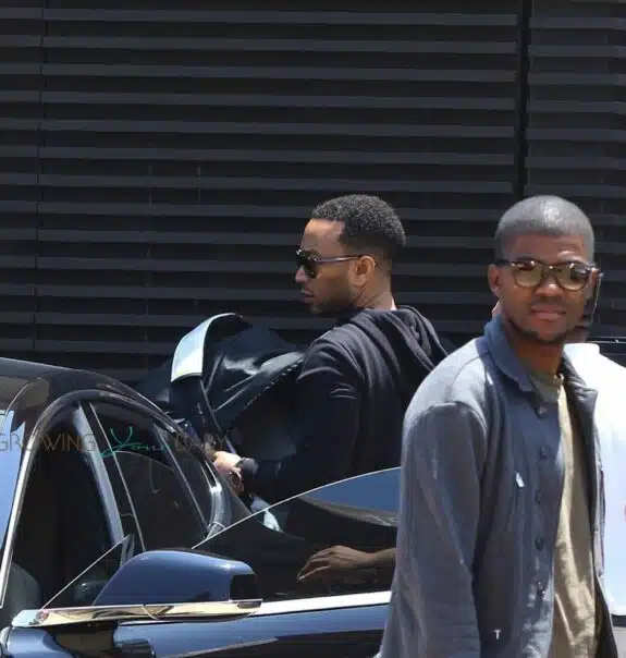 John Legend out in LA with his baby girl