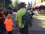 Ju-Ju-Be Be Right Back BackPack ONYX collection - dad wearing it